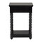 Baxton Studio Terentia Nightstand with Bobbin Legs - 1-Drawer Bedroom Side Table with Storage Shelf, Black 266-14634-ZORO - alternate 3