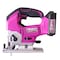 The Original Pink Box 20V Lithium-Ion Brushless Cordless Jigsaw with 2Ah Battery, Pink PB20VJIG_2Ah_CHRGR - alternate 1