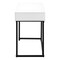 Homeroots 42" White and Black Wood and Metal Sled Computer Desk 489889 - alternate 5