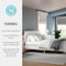 Martha Stewart Flynn Queen Size Solid Wood Platform Bed with Upholstered Base and Headboard, Wood Slat Bottom MG-0900272F-LTB-Q-WH-MS - alternate 4