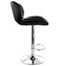 Elama 2 Piece Adjustable Faux Leather Tufted Bar Stool in Black with Chrome Base ELM-791-BLK - alternate 2