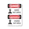Signmission OSHA Danger Sign, Hard Hat Area Bilingual, 14in X 10in Rigid Plastic, OS-DS-P-1014-VP-1292 OS-DS-P-1014-VP-1292 - alternate 1
