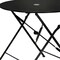 Homeroots 36" Black Rounded Aluminum Folding Outdoor Dining Table with Umbrella Hole 606431 - alternate 2