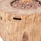 Homeroots 37" Brown Faux Wood Stump Propane Round Fire pit With Cover 535176 - alternate 3