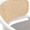 Leisuremod Ervilla Dining Chair with White Powder Coated Steel Legs and Wicker Back, Grey, 2PK ECW-20GR2 - alternate 2