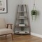 Homeroots 60" Taupe Wood Four Tier Corner Bookcase 332800 - alternate 2