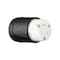 Pass & Seymour Locking Connector, Black & White, 2-Pole/3-Wire, 20A, 125-Volt L520CCCV3 - alternate 2