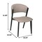 Leisuremod Aspen Collection Modern Dining Chair Black Frame in Light Grey, 4PK ACBL51LGR4 - alternate 4