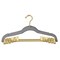 Simplify 6 Pack Velvet Hangers with Clips in Grey 23250-G-GREY - alternate 1