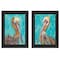 Homeroots Set Of Two Pelicans 2 Black Framed Print Wall Art, 2PK 406656 - alternate 1