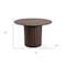 Homeroots 46" Brown Wood Pedestal Base Round Top Dining Table 720643 - alternate 2