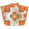 Homeroots 12" X 12" Retro Orange Mosaic Peel and Stick Removable Tiles 556396 - alternate 2
