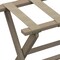 Homeroots Earth Friendly Taupe Folding Luggage Rack With Dark Tan Straps 383087 - alternate 3