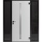 Vdomdoors Aluminum Door with Hidden Handle Hiddex 0155 Ardesia Nero Entry Steel Metal Modern Painted W14+36+1 HIDDEX0155EXD-BLK-W14+36+14xH80-RH-I - alternate 2