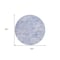 Homeroots 8' Sky Blue And Ivory Round Geometric Washable Indoor Outdoor Area Rug 603295 - alternate 4