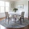 Homeroots 8' Taupe Blue And Green Round Abstract Washable Indoor Outdoor Area Rug 604272 - alternate 3