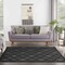 Homeroots 9' Charcoal And Black Square Trellis Indoor Outdoor Area Rug 545217 - alternate 3