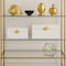 Vintiquewise Set of 2 Decorative Wooden Storage Boxes with Gold Accent for Keys, Jewelry, Makeup, & Extras, White QI004862.WT - alternate 2