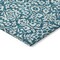 Homeroots 5' X 8' Teal Blue And Ivory Damask Washable Indoor Outdoor Area Rug 595194 - alternate 2