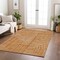 Homeroots 3' X 5' Copper And Ivory Geometric Washable Indoor Outdoor Area Rug 600852 - alternate 2