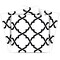 Homeroots 4" X 4" Black and White Quatrefoil Peel and Stick Tiles 399920 - alternate 1