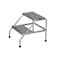 Vestil Aluminum Step Stand, 2 Step, Knock-Down, 2 Steps, 20 Overall Height, Aluminum, Silver SSA-2-KD - alternate 4