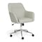 Martha Stewart Rayna Upholstered Office Chair in Light Gray/Polished Nickel CH-220921-6-LGY-MS - alternate 1