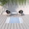 Homeroots 5' X 7' Blue Striped Handmade Stain Resistant Non Skid Indoor Outdoor Area Rug 533584 - alternate 3