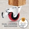 Powertec 2'' Swivel Plate Caster Wheels w/400 lbs Loads 2 with Brakes & 2 without, PU Castor Wheels, 4PK 17212N - alternate 4