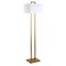 Homeroots 68" Brass Traditional Shaped Floor Lamp With White Frosted Glass Rectangular Shade 523374 - alternate 1