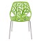 Leisuremod Modern Asbury Dining Chair with Chromed Legs, Green AC16G - alternate 3