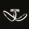 Jonathan Y Chantelle 19.5" 1-Light Modern Minimalist Aluminum Loop Integrated LED Semi Flush Mount, Nickel JYL1701A - alternate 2