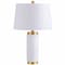Jonathan Y Adams 23" Marble LED Table Lamp, White/Brass JYL5022A - alternate 2
