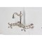 Kingston Brass Two-Handle Wall Mount Bridge Kitchen Faucet, Brushed Nickel KS2448AX - alternate 2