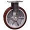 Service Caster 8 Inch Polyurethane Wheel Rigid Caster with Ball Bearing SCC-30R820-PPUB - alternate 1