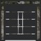 Vdomdoors Metal Double Doors Deux 1105 Black Enamel Mirrored Clear Glass 2 Sidelights and Top Transom Entry M DEUX1105DEXD-BLK-W14+72+14xH96+14-LH-O - alternate 1