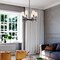 Vaxcel Camden 6 Light Matte Black Chandelier Fixture White Fabric Linen Shade, LED Compatible H0288 - alternate 3
