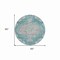 Homeroots 8' Teal Blue Round Floral Medallion Washable Indoor Outdoor Area Rug 607856 - alternate 3