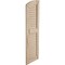 Ekena Millwork Pecky Cypress 2 Equal Louver w/Elliptical Top Faux Wood Shutters, 12"W x 76"H (72" Low Side) SHULVL12X76PCPR - alternate 3