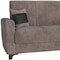 Homeroots 89" Beige Microfiber Sleeper Sofa And Toss Pillows With Brown Legs 607158 - alternate 2