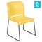 Flash Furniture Yellow Plastic Stack Chair, PK5 5-RUT-238A-YL-GG - alternate 2