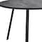 Homeroots 47" Gray And Black Rounded Metal Three Leg Base Dining Table 376477 - alternate 2