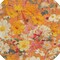 Homeroots 8' Orange Peach And Salmon Round Floral Washable Indoor Outdoor Area Rug 611206 - alternate 4