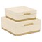 Homeroots Set of Two Cream And Gold Nesting Wood Box With Lid, 2PK 712929 - alternate 3