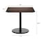 Flash Furniture 36" Square Tabletop, Seamless Surface Technology, Dark Brown with 24" Black Round Table Height Base ST-SQ36-WBR-TR24-GG - alternate 2