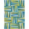 Homeroots 9' X 12' Teal Blue Green And Ivory Geometric Washable Indoor Outdoor Area Rug 598308 - alternate 3