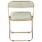 Leisuremod Lawrence Acrylic Folding Chair with Gold Metal Frame, Amber LFG19A - alternate 2