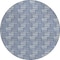 Homeroots 8' Navy Blue And Ivory Round Geometric Washable Indoor Outdoor Area Rug 595021 - alternate 2