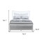Homeroots Silver And White Faux Crystal Bling Wood And Upholstery Lighted Full Bed Frame 564759 - alternate 2