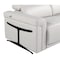 Homeroots 65in Light Gray and Black Italian Leather Power Reclining Loveseat 720493 - alternate 3